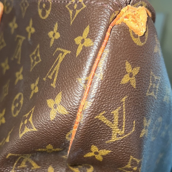 Authentic Louis Vuitton Keepall 45 Bag Duffel Carryon repair leather damaged - Picture 13 of 17